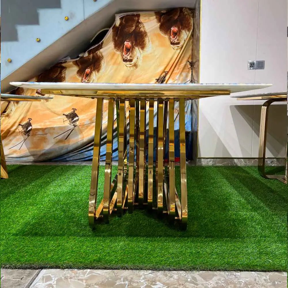 BLUE MARBLE RECTANGULAR DINING TABLE