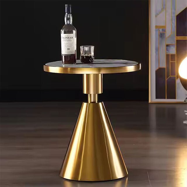 GOLD PYRAMID SIDE TABLE