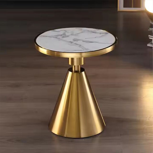 GOLD PYRAMID SIDE TABLE
