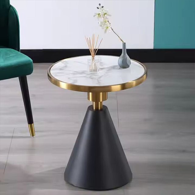 GOLD PYRAMID SIDE TABLE