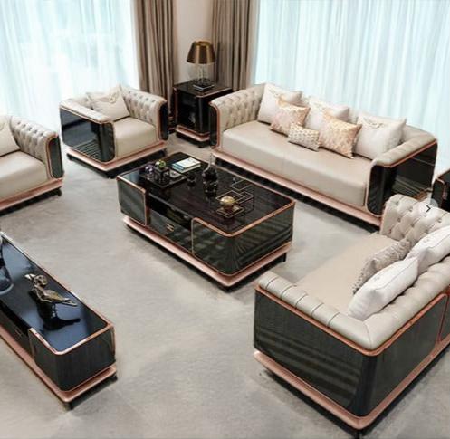 ROYAL OAK 9 SEATER LEATHER SOFA - Silver Lake Premium