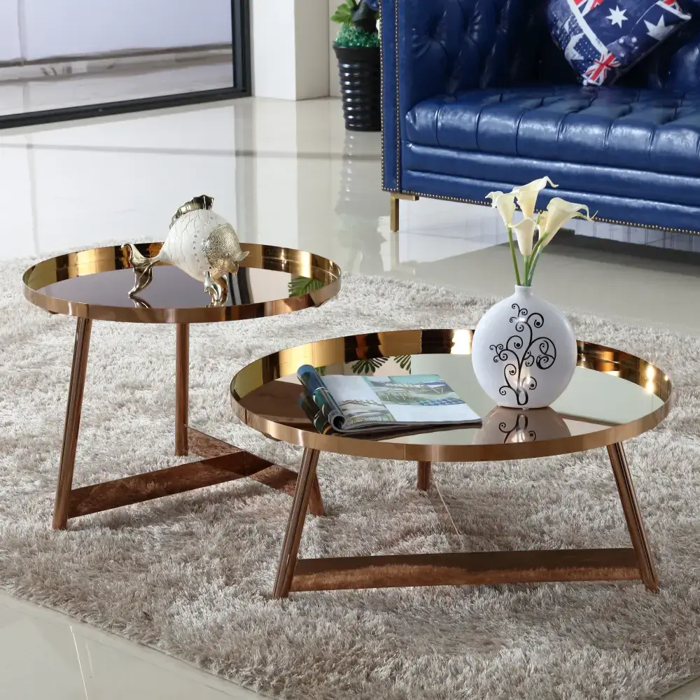 Gold Coffee Round Table