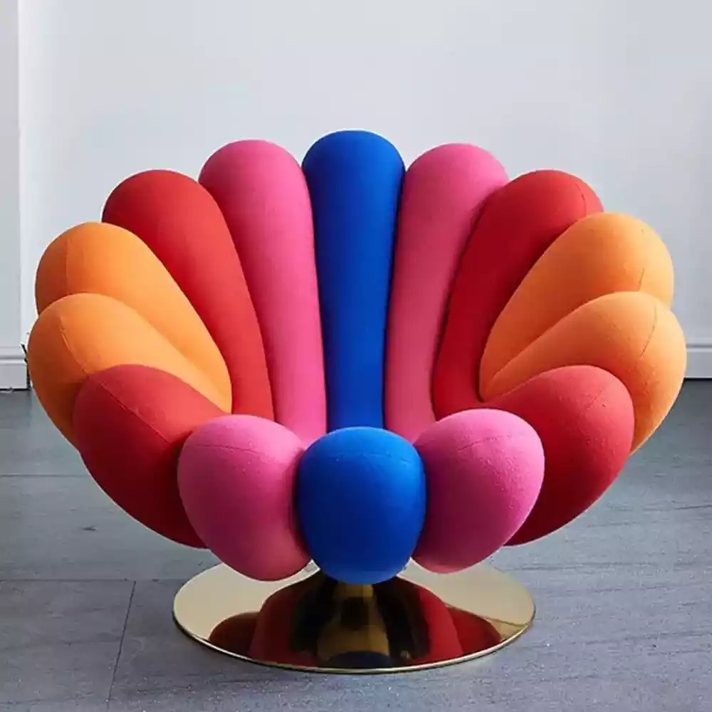 Rainbow Foam Swivel Leisure Chair