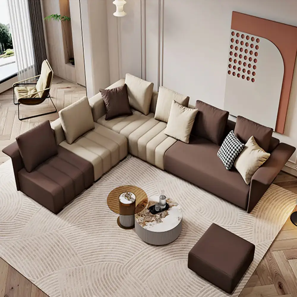 Chocolatey L-Shaped Sectional Sofa