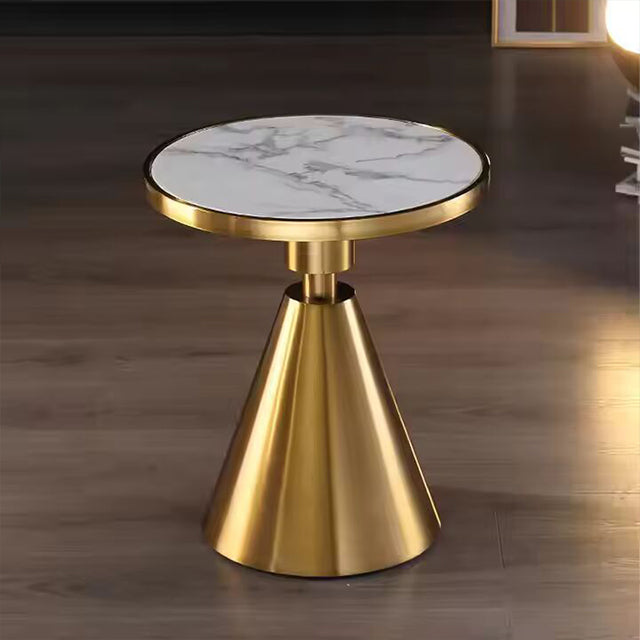 GOLD PYRAMID SIDE TABLE